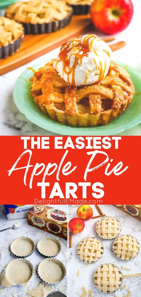 Apple Pie Tarts, Individual Apple Pies, Recipe For Apple Pie, Cereal Treat Recipes, Classic Apple Pie Recipe, Fall Apple Recipes, Individual Pies, Apple Recipe, Apple Recipes Easy