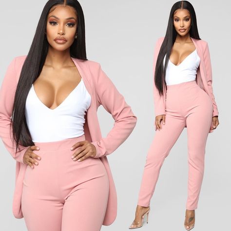 FashionNova.com on Instagram: “Movin' On Up 💼⁣⁣⠀ Search: "Payin' It Forward Blazer Set"⁣⁣⁣⠀ Search: "Couldn't Be More Clear Pump"⁣⁣⁣⠀ ✨www.FashionNova.com✨” Jodie Joe, High Waisted Dress Pants, Curve Fashion, Blazer Set, Fashion Nova Models, Fashion Nova Jeans, Hot Outfits, Womens Loungewear, Hoodie Top