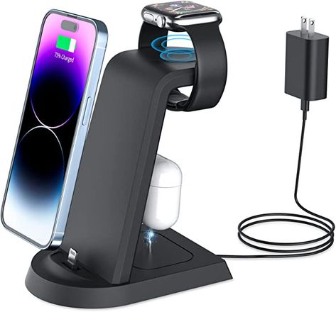 3 in 1 Charging Station for Apple Multiple Devices Fast Charging Stand Dock for iPhone 14 13 12 11 Pro X Max XS XR 8 7 Plus 6s 6 /Airpods/Wireless Charger for Apple Watch 8/Ultra/7/6/SE/5/4/3/2 Best Charging Station, Multi Charging Station, Iphone Charging Station, Phone Charging Stations, Cell Phone Charging Station, Apple Charging Station, Airpods Apple, Apple Watch Charger, Charger Station