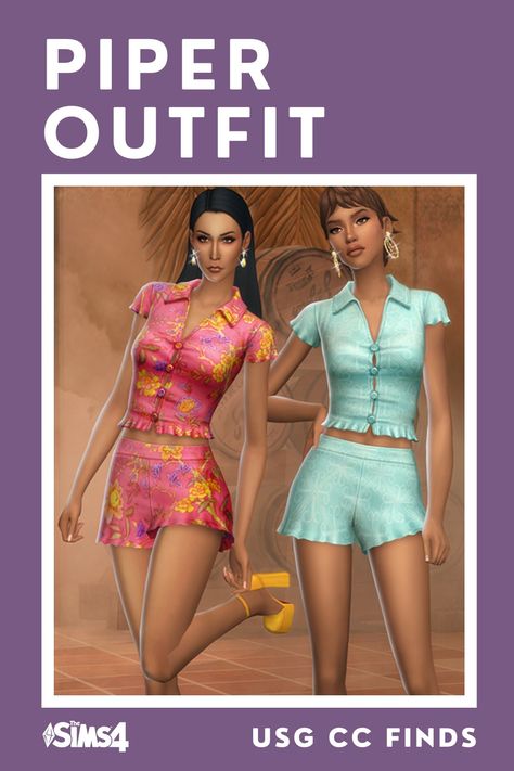 Sentate's Piper Outfit - Ultimate Sims Guides Cc Clothing, Colourful Clothes, Clothes Cc, Sims Clothes, Sims 4 Bedroom, Sims 4 Toddler, March 2024, Ts4 Cc, Sims 4 Clothing