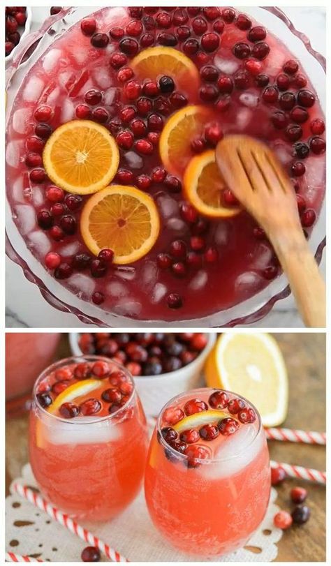 Thanksgiving Menu Ideas Traditional, Orange Lemonade, Holiday Punch Recipe, Christmas Drinks Recipes, Christmas Drinks Alcohol, Kek Lapis, Christmas Punch Recipes, Thanksgiving Menu Ideas, Holiday Punch