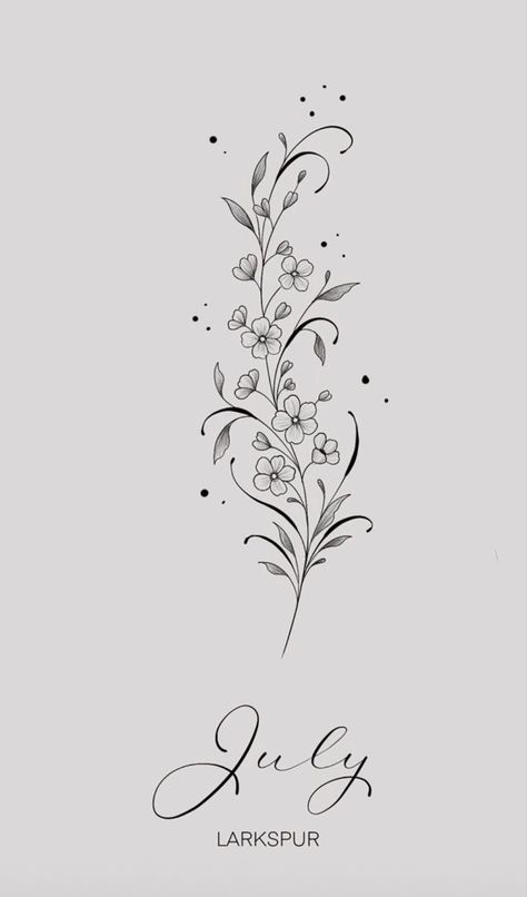 Birth Flower Tattoo July, Cancerian Flower Tattoo, July Spine Tattoo, Tattoos For Cancerian Women, Cancerian Tattoo For Women Flower, July Birth Month Flower Tattoo, July Zodiac Sign Tattoo, July Birthday Tattoo, July Flower Tattoo Birth Month