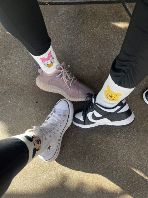 Disney Socks Outfit, Nike Ankle Socks Outfit Women, Nike Ankle Socks Outfit, Ankle Socks Outfit, Nike Ankle Socks, Disney Outfits Women, Disney Socks, Travel Fits, Disney 2023