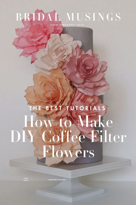 Diy Coffee Filter Flowers, Diy Coffee Filter, Flower Place Cards, Coffee Filter Flowers Diy, Coffee Filter Roses, Coffee Filter Art, Coffee Filter Wreath, Paper Flowers Diy Easy, Coffee Filter Crafts