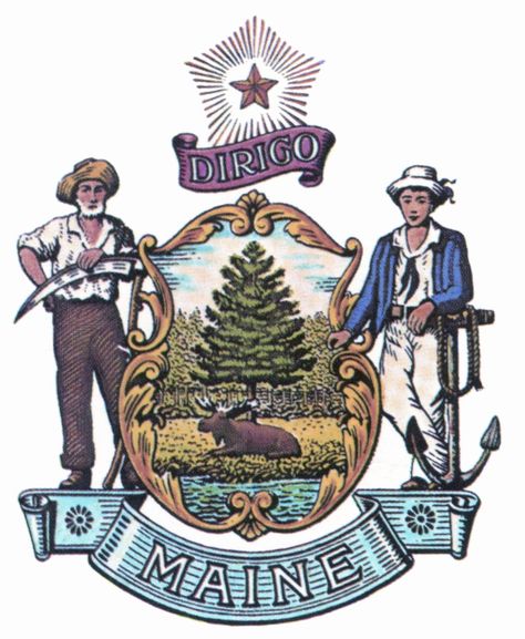 Grandparents Rights, Moving To Maine, Maine Flag, Maine New England, Maine State, Maine Living, Flag Coloring Pages, Maine Vacation, Usa States