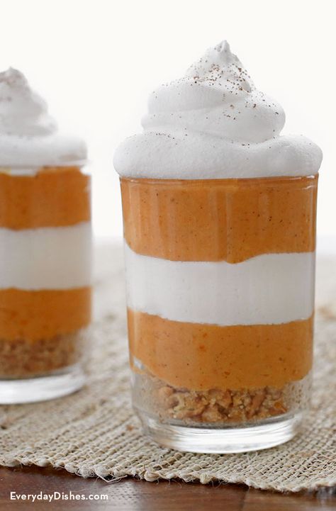 Pumpkin Parfait Recipe Pumpkin Parfait Recipes, Pumpkin Parfait, Roasted Sweet Potato Cubes, Parfait Recipe, Parfait Desserts, Working Parents, Parfait Recipes, Everyday Dishes, Delish Recipes