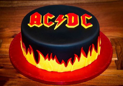 Acdc Birthday Cake, Dc Cake, Birthday Cakes For Women, Cakes For Women, Party Rock, Ac Dc, Birthday Cake, Cake, Birthday