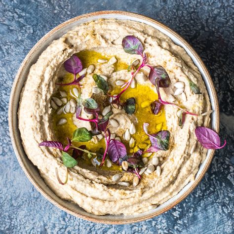 This chestnut hummus is a simple, delicious recipe to pull together around the festive period. We love to serve it alongside our Brussels sprout Caesar salad, or just in a big bowl with lots of crackers to dip. Deliciously Ella, Brussels Sprout, Big Bowl, Recipe Details, Caesar Salad, Almond Butter, Brussel Sprouts, Brussels, Crackers