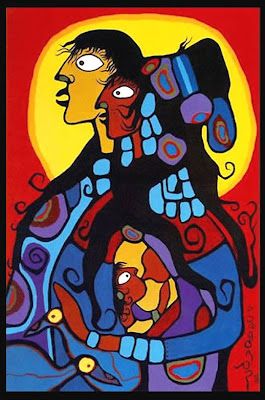 NORVAL MORRISSEAU Norval Morrisseau, First Nations Art, Symbolic Art, Woodland Art, Inuit Art, American Painting, Native American Artists, Canadian Art, Arte Animal