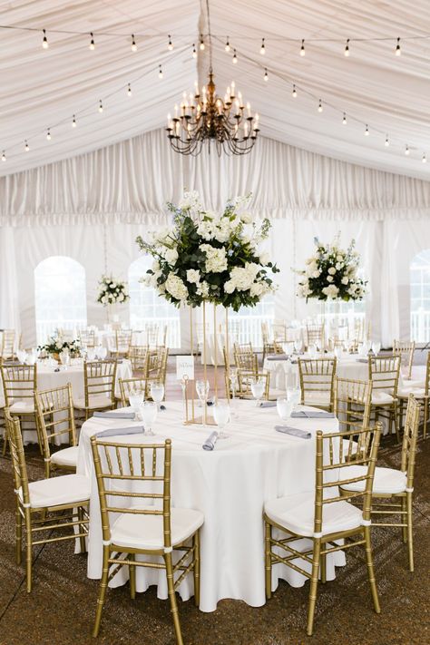 White Draping Wedding Reception Ideas, White And Green Wedding Theme Decor, Sage White And Gold Wedding Decor, Wedding Decor Themes Receptions, White Decor For Wedding, Luxe Wedding Centerpieces, Grey And White Wedding Theme, White And Green Table Decor, Elegant Reception Decor