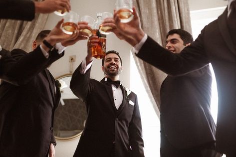 Groomsmen Creative Shots, Groom Preparation Photos Groomsmen, Groomsmen Morning Of Wedding, Groom Game Day Pictures, Groomsmen Preparation Photos, Groomsmen Photos With Cigars, Mens Getting Ready Photos, Grooms Party Photos, Men Getting Ready Wedding