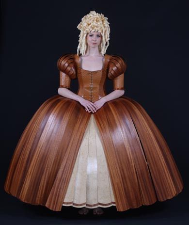 wooden victorian ball gown World Of Wearable Art Costumes, World Of Wearable Art, David Walker, Extreme Fashion, Paper Dress, Arts Award, Wedding Tattoos, Art Dress, 404 Page Not Found