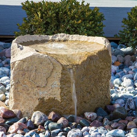 Alder Falls Rock - Chestnut Farmhouse Fountain, Feng Shui Garden, Glass Fiber Reinforced Concrete, Decorative Rocks, Rock Fountain, Pebble Color, Fall Rock, Faux Rock, Garden Water Fountains