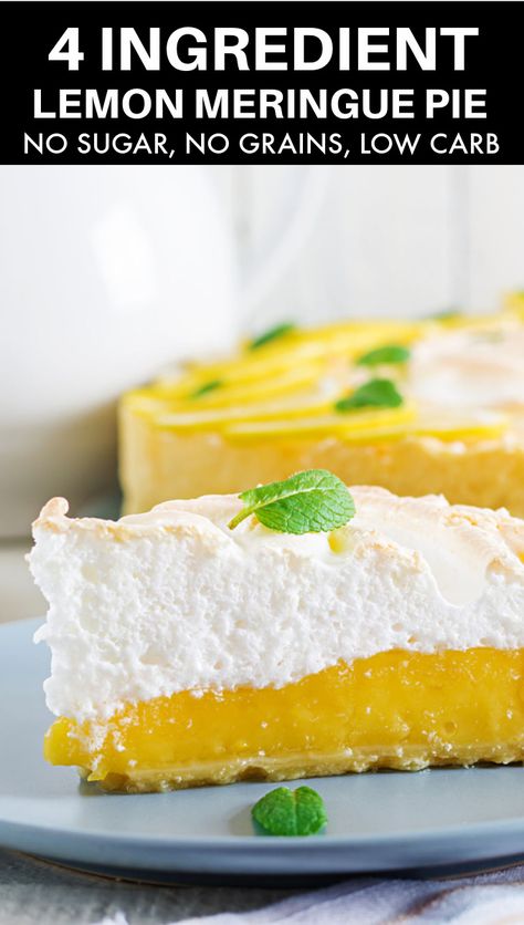 Keto Lemon Meringue, Lemon Pie Filling, Meringue Pie Recipes, Low Carb Low Fat Recipes, No Dairy, Lemon Filling, Keto Cake, Low Carb Low Sugar, Best Low Carb Recipes