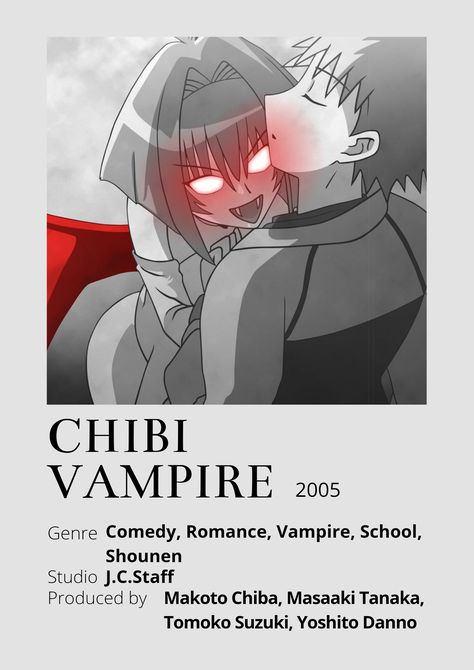 Vampire Animes, Chibi Vampire, Poster Information, Anime Minimalist Poster, Vampire Anime, Materi Bahasa Jepang, Anime Websites, Best Romance Anime, Anime Suggestions