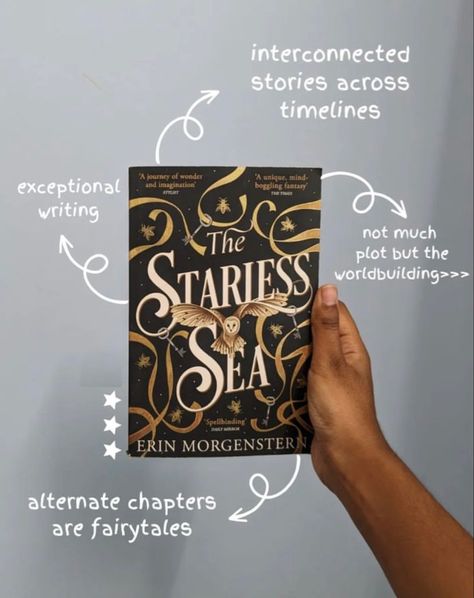 #thestarlesssea #books #book #bookrecs #booktok #fantasy #fantasybook #worldbuilding #recommendation #bookshelf #bookstagram #bookworm #booklover #bookstoread #booksworthreading #booktok The Starless Sea Book, Starless Sea Book, The Starless Sea, Erin Morgenstern, Nerd Stuff, Book Nerd, Book Worth Reading, Worth Reading, Fairy Tales