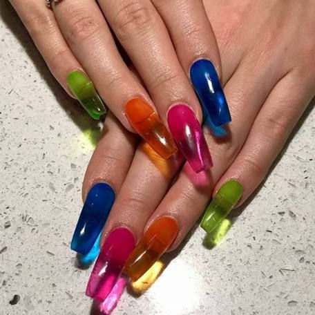 Summer Nails Colors Designs, Colorful Nail, Crazy Nails, Uv Nails, Glass Nails, Jelly Nails, Colorful Nail Designs, Summer Nails Colors, Nail Arts