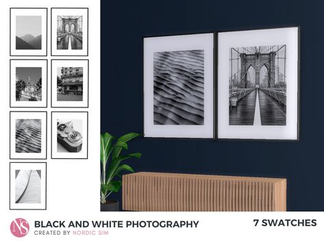 The Sims 4 Cc Wall Art, Ts4 Wall Art Cc, The Sims 4 Wall Art, Sims 4 Cc Pictures Decoration, Sims 4 White Wall Cc, Sims 4 Cc Black And White Paintings, Sims 4 Photography, Furniture Cc, Cc Furniture