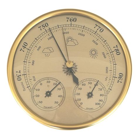 PRICES MAY VARY. Durable and Easy to Read: This barometer is made of sturdy metal, durable, strong performance and long service life. The 3-in-1 barometer has an large dial and large numbers for easy reading at a distance. Wide Applications: Designed for both indoor and outdoor use, this weather barometer is suitable for placement in living spaces, offices, or outdoor areas like gardens or patios. Its durable construction withstands different environmental conditions. 3-in-1 Design: This 3-in-1 Barometric Pressure, Moisture Meters, Change Logo, Outdoor Living Decor, Display Panel, Weather Change, Weather Station, Barometer, Hygrometer