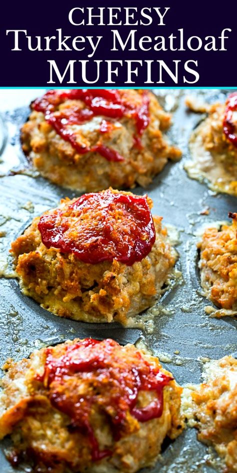 Cheesy Turkey Meatloaf, Turkey Meatloaf Muffins, Cheesy Turkey, Ground Turkey Recipes Easy, Ground Turkey Recipes Healthy, Turkey Meatloaf Recipes, Meatloaf Muffins, Dinner Quick, Healthy Turkey