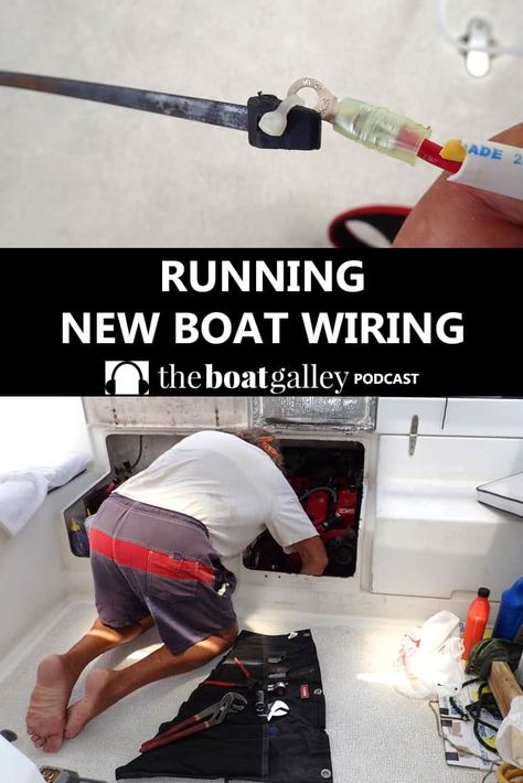 Running new boat wiring in tight spaces isn’t easy. But the right tools and techniques will help. Diy Boat Accessories, Boat Restoration Diy, Bass Boat Ideas, Catalina 30, Boat Modifications, Sailboat Restoration, Fishing Boat Accessories, Boat Upgrades, Boat Wiring