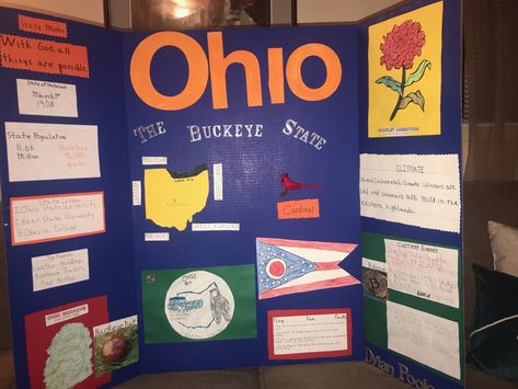 State board for school project State Poster Board Project, State Project Poster Board, State Project Ideas, Poster Board Ideas School Project, State Report Projects, Elementary School Posters, Tri Fold Poster Board, Poster Board Ideas, Tri Fold Poster