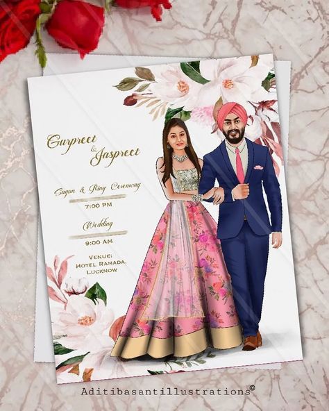 Wedding Card With Photo, Spring Wedding Outfit, Wedding Card Design Indian, Marriage Invitation Card, Indian Wedding Invitation Card Design, Engagement Invitation Cards, Unique Wedding Cards, Marriage Cards, Digital Invitations Wedding