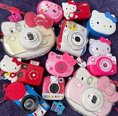 Hello Kitty Instax, Sanrio Love, Hello Kitty Camera, Diy Hello Kitty, Y2k Kawaii, Kitty Pictures, Hello July, Hello Kitty Rooms, Cute Camera