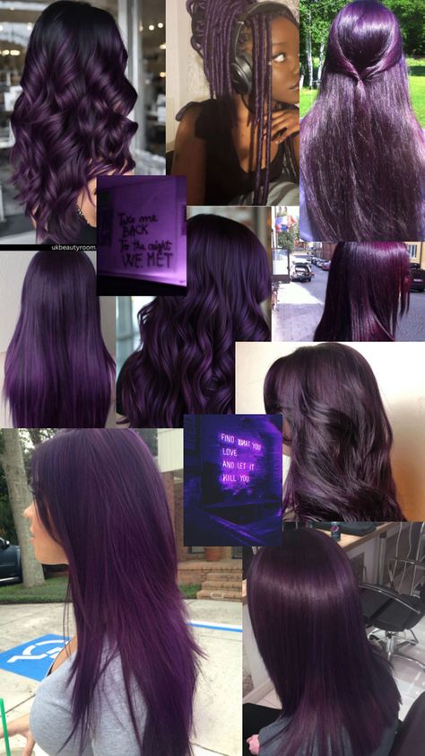 Purple hair pin x Skunk Hair, Dark Purple Hair, Red Hair Inspo, Wine Hair, Hair Mistakes, Hair Inspiration Long, Hair Streaks, Dyed Hair Inspiration, Pretty Hair Color