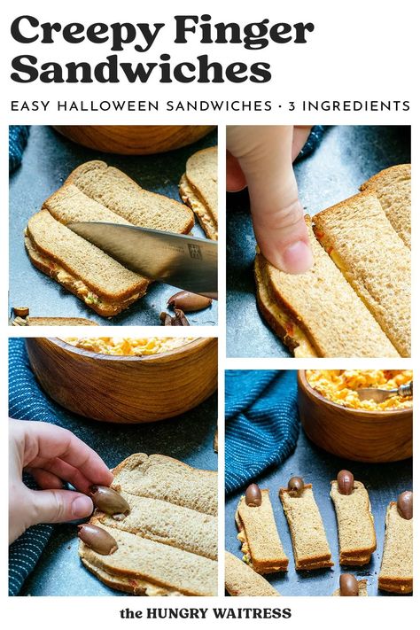 Halloween Sandwiches For Kids, Halloween Finger Sandwiches, Halloween Sandwiches Ideas, Halloween Sliders Sandwiches, Ghost Sandwiches, Mummy Sandwich, Spooky Sandwiches, Work Sandwiches, Halloween Sandwich