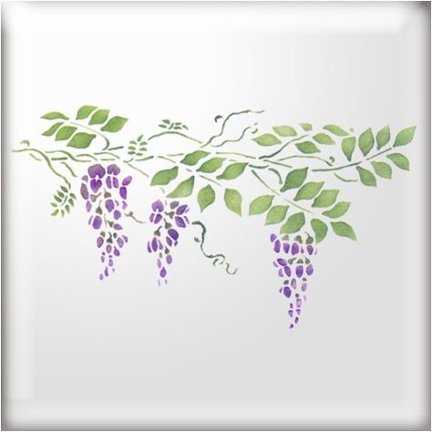 Wisteria Tattoo, Wisteria Plant, Wisteria Vine, Watercolor Monogram, Paper Artsy, Pretty Embroidery, Plant Tattoo, Vine Wall, Wall Stencil