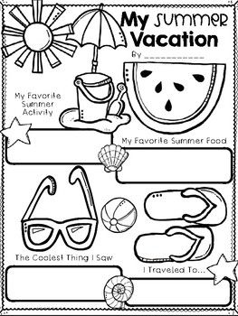 #wemadeit My Summer Vacation Poster | TpT All About My Summer Worksheet, My Summer Vacation Writing, Summer Vacation Worksheet, Summer Vacation Writing, Vacation Home Plans, Summer Vacation Activities, Summer Homework, Summer Vacation Ideas, Summer Worksheets