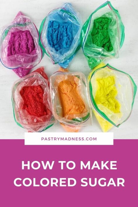 Diy Colored Sugar, How To Color Sugar, How To Make Colored Sugar, Crazy Cupcakes, Xmas Baking, Sanding Sugar, Mardi Gras King Cake, Mardi Gras Food, Christmas Baking Recipes