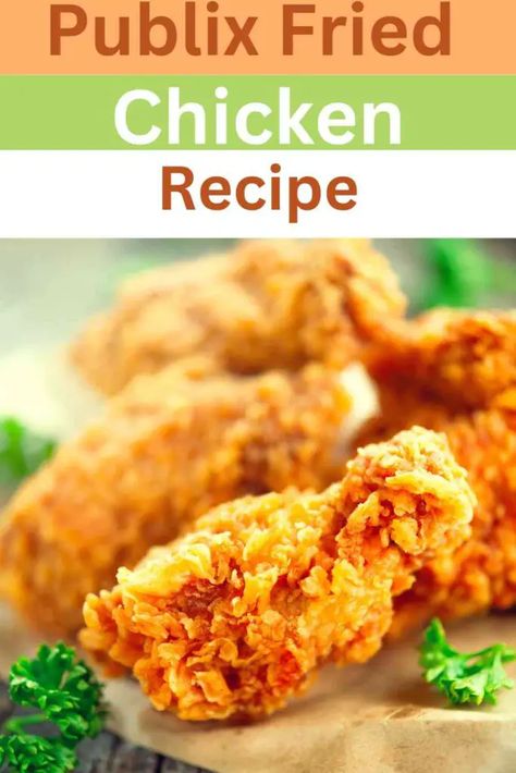 Publix Fried Chicken Recipe Copycat Churches Fried Chicken, Publix Chicken Wings, Publix Fried Chicken, Publix Copycat Recipes, Churchs Chicken Copycat, Bojangles Chicken Recipe, Publix Chicken Tenders Recipe, Publix Fried Chicken Recipe, Wet Batter Fried Chicken