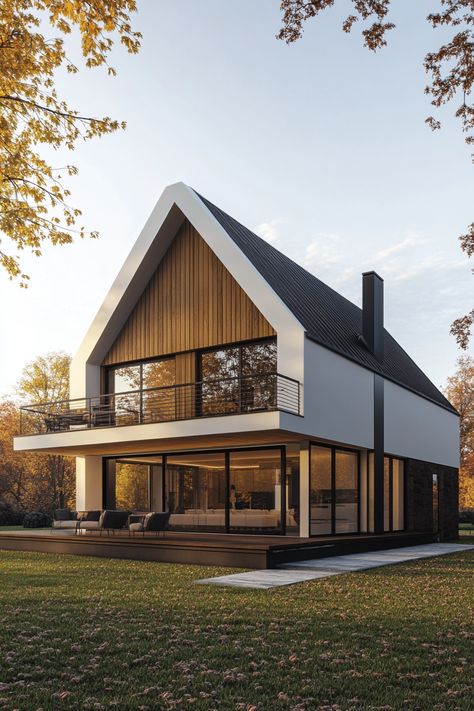 Sleek modern American homes inspire with their stunning designs and chic interiors. Explore unique layouts and stylish features that elevate comfort and elegance, turning your dream home into reality!  #ModernFarmhouse #HomeInspiration #LuxuryInteriors #SleekDesign #TinyHouseIdeas #ContemporaryHomes #OpenConceptLiving #DreamHomeGoals #SustainableDesign #ArchitecturalStyle #InteriorDesign #HomeDecor #HomeRenovation #ChicInteriors #AmericanArchitecture Modern Minimalist House Design, Modern Scandinavian House, American Style Homes, Room Layout Design, Ultra Modern Homes, Modern Minimalist House, Custom Home Plans, Roof Construction, Floor Plan Layout