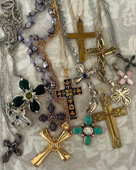 vintage drop 10 ༺♰༻ thurs, july 11 @ 12pm pst 🖤 pre2000s vintage cross necklaces — only 1 of each available xx set reminders in my story!! Vintage Cross Necklace, Cross Necklaces, Necklace Cross, July 11, Early 2000s, My Story, Only 1, Vintage Necklace, Cross Necklace