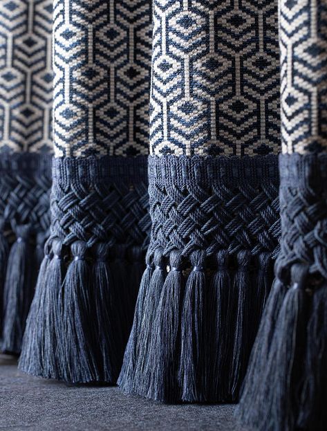 Édelie linen tassel skirt fringe from Samuel & Sons Rideaux Shabby Chic, Unique Curtains, Tassel Skirt, Drapery Designs, Samuel And Sons, Plain Curtains, Luxury Curtains, Stylish Curtains, Curtains Living