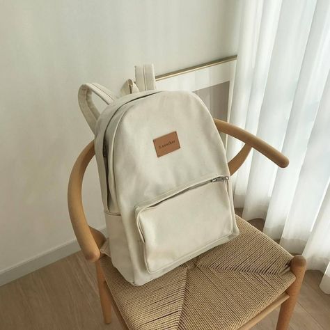 White Backpack, Bag Aesthetic, White