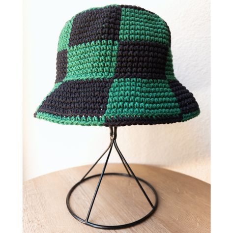 Green And Black Checkerboard Crochet Cotton Bucket Hat. Handmade. Brand New, Never Worn. Lightweight. Relaxed Fit. Packable. One Size, Best As S/M. 100% Cotton. Note: Please Be Aware That Handmade Items Are Made To Be As Closely Alike As Possible, But May Still Have Slight Variations. Signs Of Handmade Item, I.E. Yarn Join May Be Found, But Does Not Affect Wear. All Sales Are Final. No Trades. Add To A Bundle For A 10% Discount. Yarn Join, Checkerboard Crochet, Demon Slayer Tanjiro Kamado, Checkered Crochet, Cotton Bucket Hat, Crochet Bucket, Crochet Bucket Hat, Hat Handmade, Handmade Brand