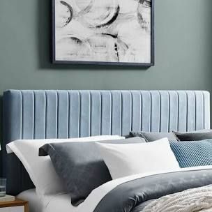 The Beautiful Upgrades Your IKEA MALM Bed Deserves | Apartment Therapy Ikea Malm Bed, Malm Bed, California King Headboard, California King Size Bed, Luxe Bedroom, Modern Headboard, Headboard With Lights, Full Headboard, Velvet Headboard