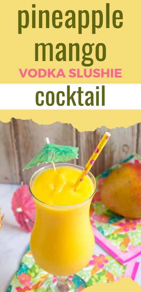 Alcholic Drink Blended, Vodka Smoothie Recipes, Frozen Titos Drinks, Mango Frozen Drinks, Slushie Cocktails Frozen Drinks, Vodka Blended Drinks, Slushy Cocktails Recipes, Blender Mixed Drinks, Blended Vodka Drinks