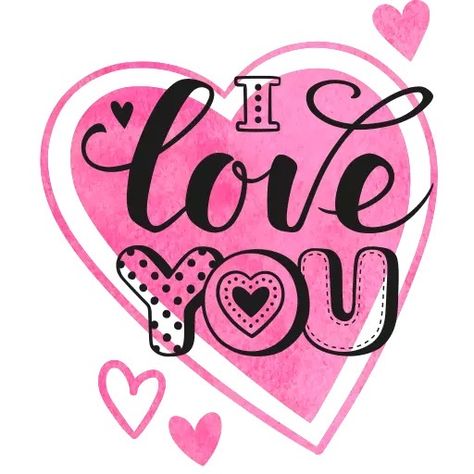 Seasonal Cakes, Valentines Diy Kids, I Love You Text, I Love You Lettering, Clay Patterns, I Love You Images, Love Heart Images, I Love You Pictures, Love You Images