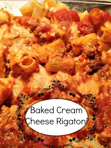 Looking for an easy kid-friendly meal? Our picky eaters devoured this Baked Cream Cheese Rigatoni Pasta! #recipe #Italian #pasta #Meal #Rigatoni #KidFriendly #Dinner Cheese Rigatoni, Rigatoni Pasta Recipes, Baked Cream Cheese, Rigatoni Recipes, Cream Cheese Pasta, Cheese Pasta Recipes, Baked Rigatoni, Cream Pasta, Rigatoni Pasta