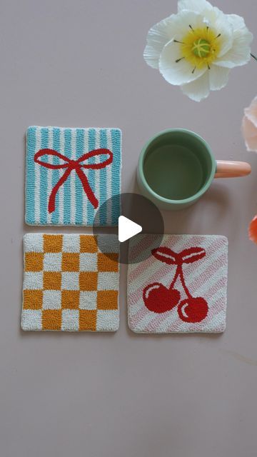 Punch Needle Projects, The Punch, Punch Needle Embroidery, Mug Rugs, Which One Are You, Punch Needle, Handmade Crafts, A Couple, Valentine Gifts