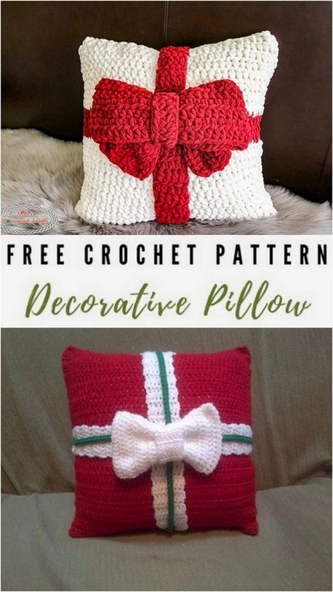 New Years Gifts Crochet Pillow Cover Pattern For Beginners Crochet Pillow Cover Pattern Free Christmas, Crochet Pillow Cover Christmas, Crochet Christmas Tree Pillow Free Pattern, Crochet Pillow Christmas, Crochet Christmas Pillow Cover, Crochet Christmas Pillow Pattern, Crochet Christmas Pillows Free Patterns, Christmas Pillow Crochet, Crochet Pillow Cover Pattern Free