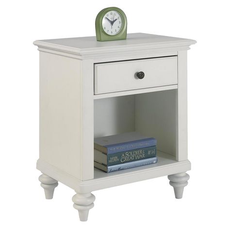 Home Bermuda Nightstand White/Espresso - Home Styles - image 1 of 1 Nightstand White, Contemporary Nightstand, Cabin Living, Daybed With Trundle, White Nightstand, Wood Nightstand, Bedroom Night Stands, Drawer Nightstand, Night Stand