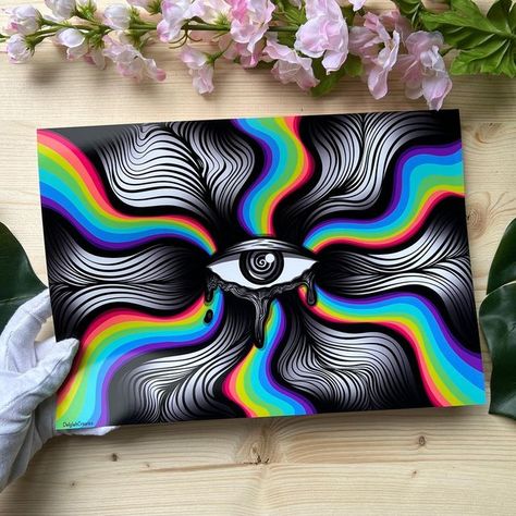 Trippy 3d Art, Trippy Pastel Art, Trippy Alien Art, Trippy Character Art, Trippy Designs To Paint, Paint Marker Art Easy Trippy, Phsycadellic Art Trippy, Trippy Canvas Painting Ideas Creative, Trippy Art Ideas Easy