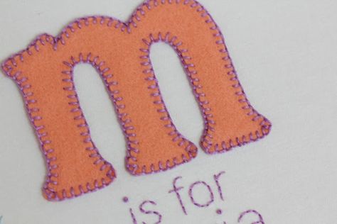 How To Blanket Stitch, Sewing Letters, Initial Blanket, I Am Busy, Fabric Crochet, Applique Letters, Embroidered Blanket, Raw Edge Applique, Felt Letters