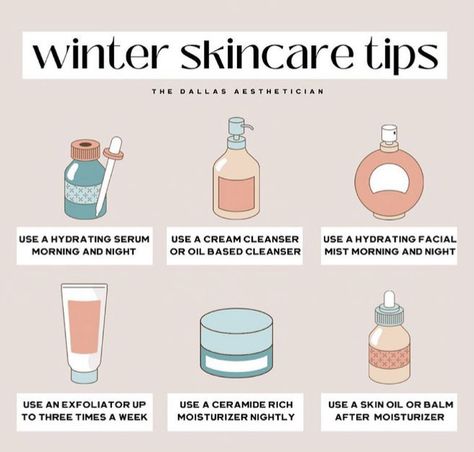 Skincare Tips For Winter, Winter Body Care Dry Skin, Dry To Normal Skin Care Routine, Skin Care Routine For Winters, Winter Dry Skin Remedies Faces, Winter Skin Care Tips Natural Remedies, Skin Care For Normal To Dry Skin, Winter Skincare Routine Dry Skin, The Dallas Esthetician