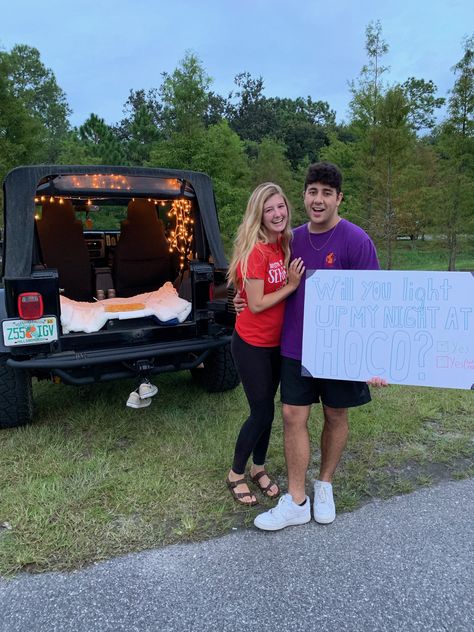 #hocoproposal #promposalideas #jeepproposal #jeep #hoco Cute Promposals, Prom Proposals, Cute Prom Proposals, Prom Pics, Hoco Proposals, Prom Proposal, Prom Pictures, Positive Thoughts, Creative Ideas